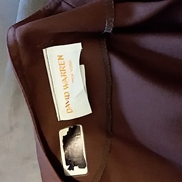 Vintage 70s David Warren 2 piece dress Chocolate ESTATE Size small - Picture 10 of 15